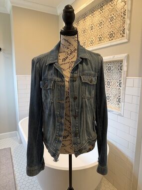 PAIGE Women's Blue Washed Denim Jacket